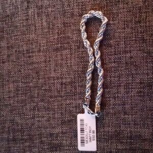 Twisted rope Bracelet silver? Or white gold ?